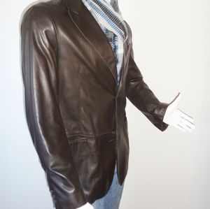 New Giorgio Armani Leather Blazer